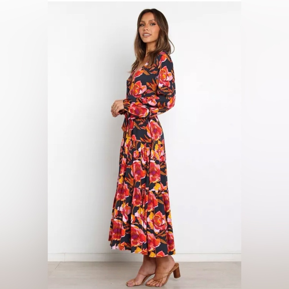 Petal & Pup Vibrant Floral Long Sleeve Dress - size small - Picture 5 of 11